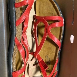 Naot red sandals Dorith
